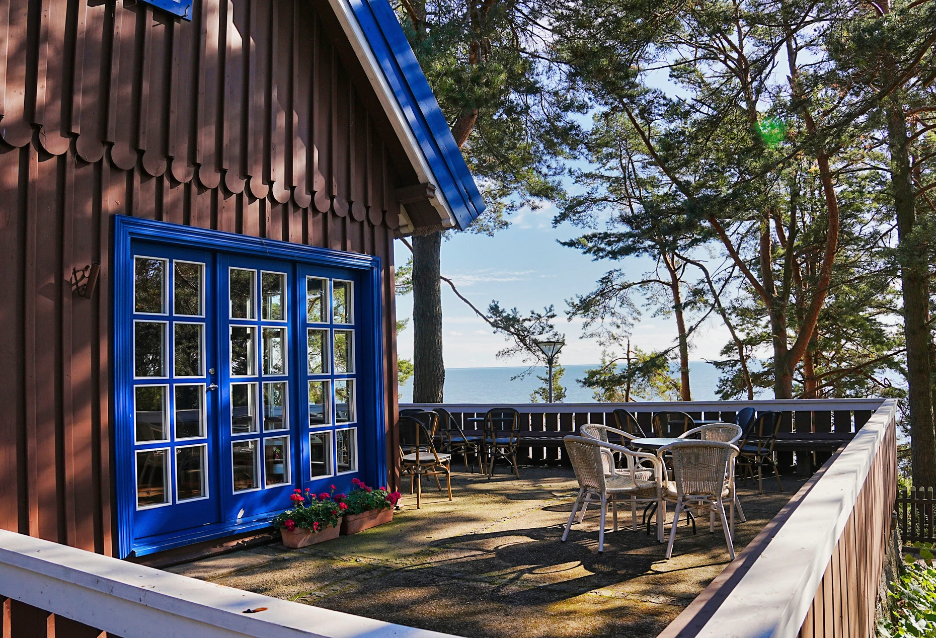 Die Terrasse des Thomas-Mann-Hauses in Nida