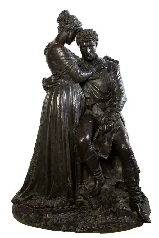 Trost für den Dichter Ugo Foscolo: um 1867 gefertigte Bronzefigur von Odoardo Tabacchi bei Lullo Pampouilides