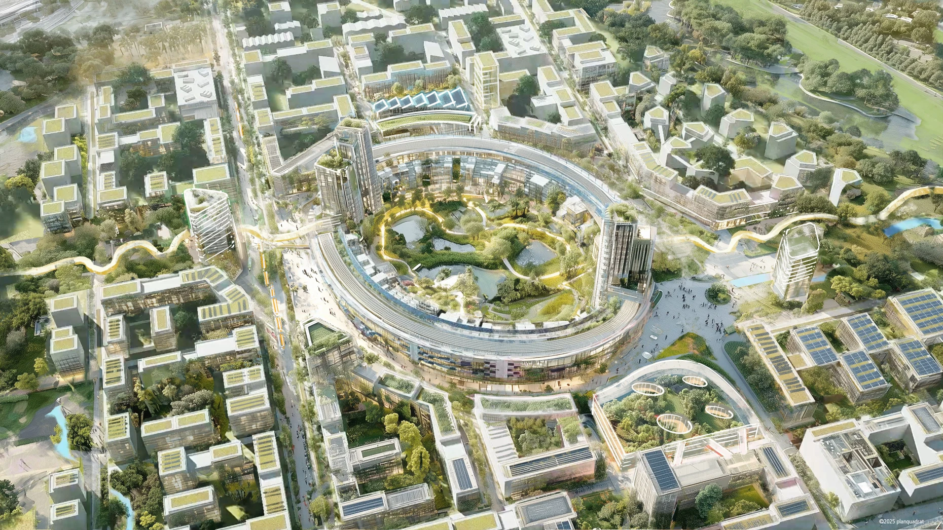 Entwurf für ein neues Stadtbild: Im Viertel kann Wohnraum für 10.000 Menschen entstehen.