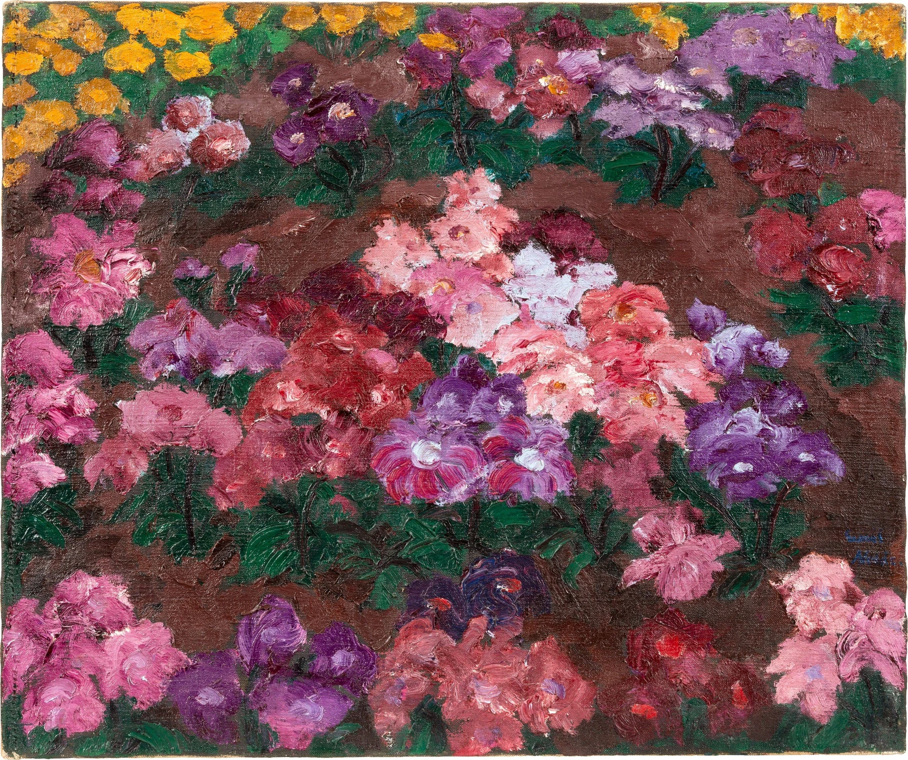 Soll 600.000 bis 800.000 Euro erlösen: Emil Nolde, „Astern“. 1919, Öl auf Leinwand, 74 mal 88,5 Zentimeter