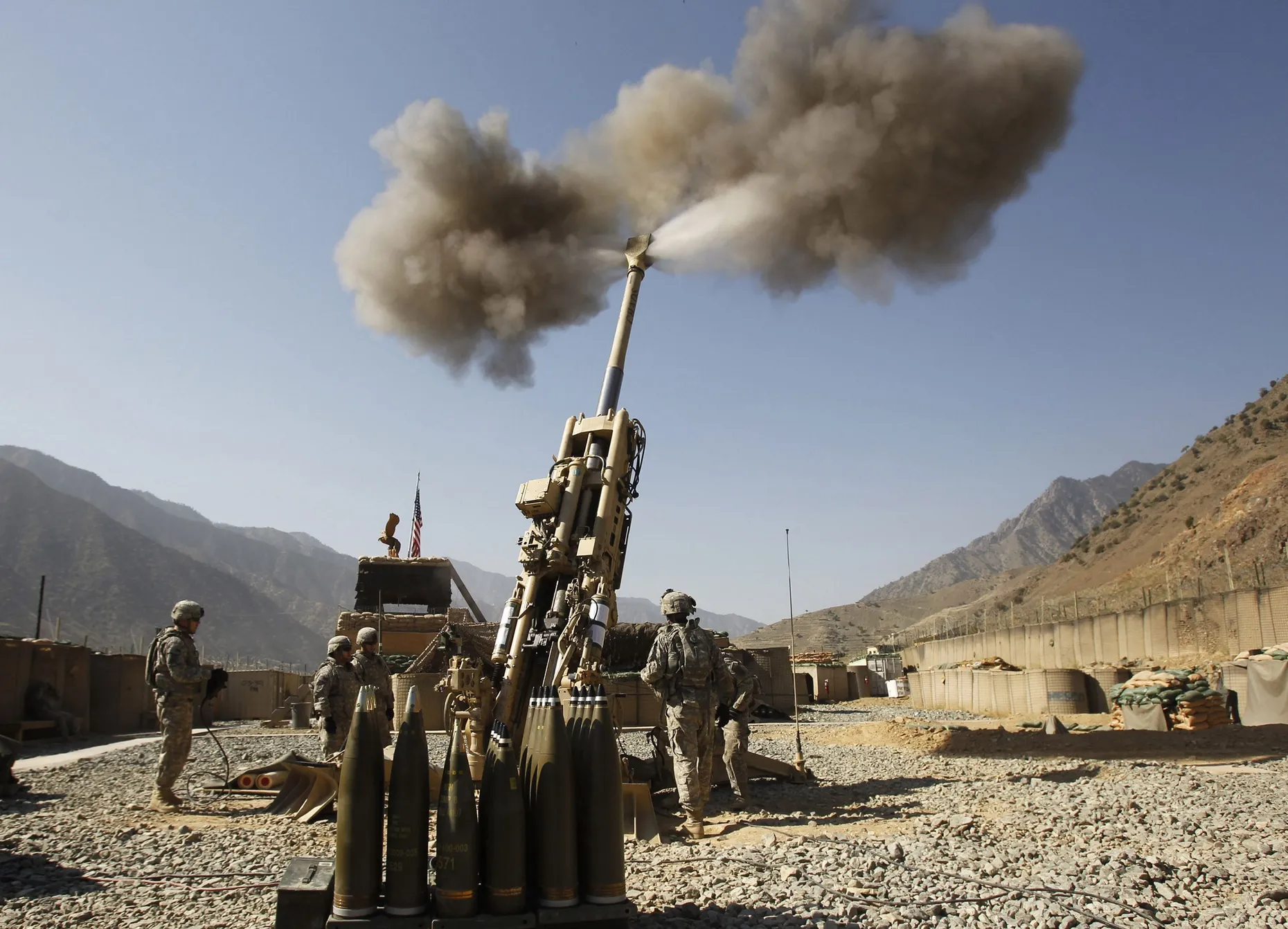 Grobes Gefechtsfeldwerkzeug: Eine M777-Haubitze der amerikanischen Streitkräfte (Archivbild von 2011)