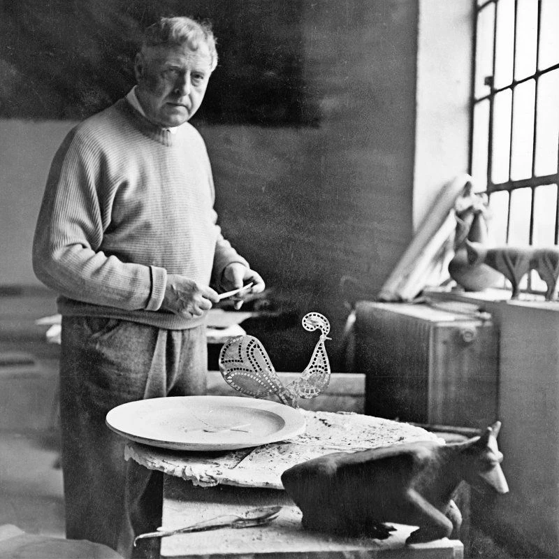  Virginia Fontaines Aufnahme von „Ewald Mataré in seinem Atelier, Büderich bei Düsseldorf“, 1947/48