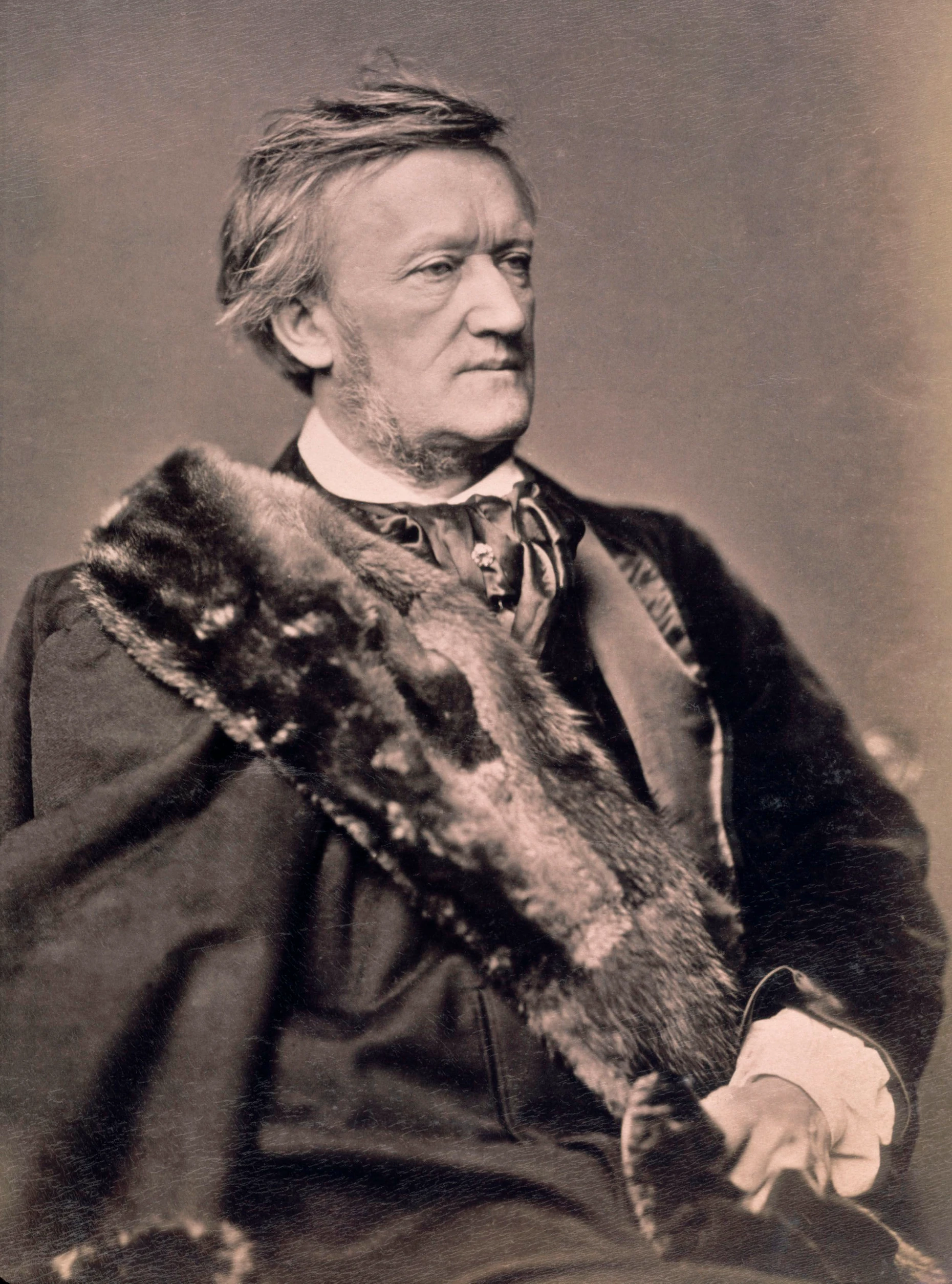  Richard Wagner auf einem Foto von Franz Hanfstaengl aus dem Jahr 1871