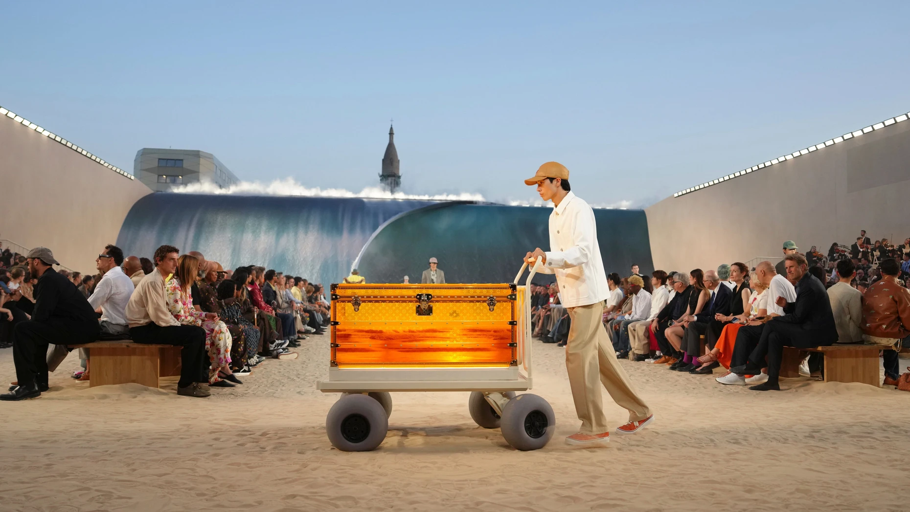 Schöne Welt: Präsentation der Frühjahr-Sommer-Kollektion 2027 von Louis Vuitton in Paris