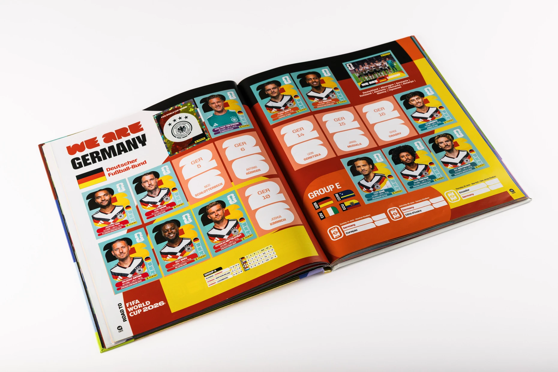 Noch nicht vollständig: Eine Seite im Panini-Sammelalbum mit der deutschen Nationalelf