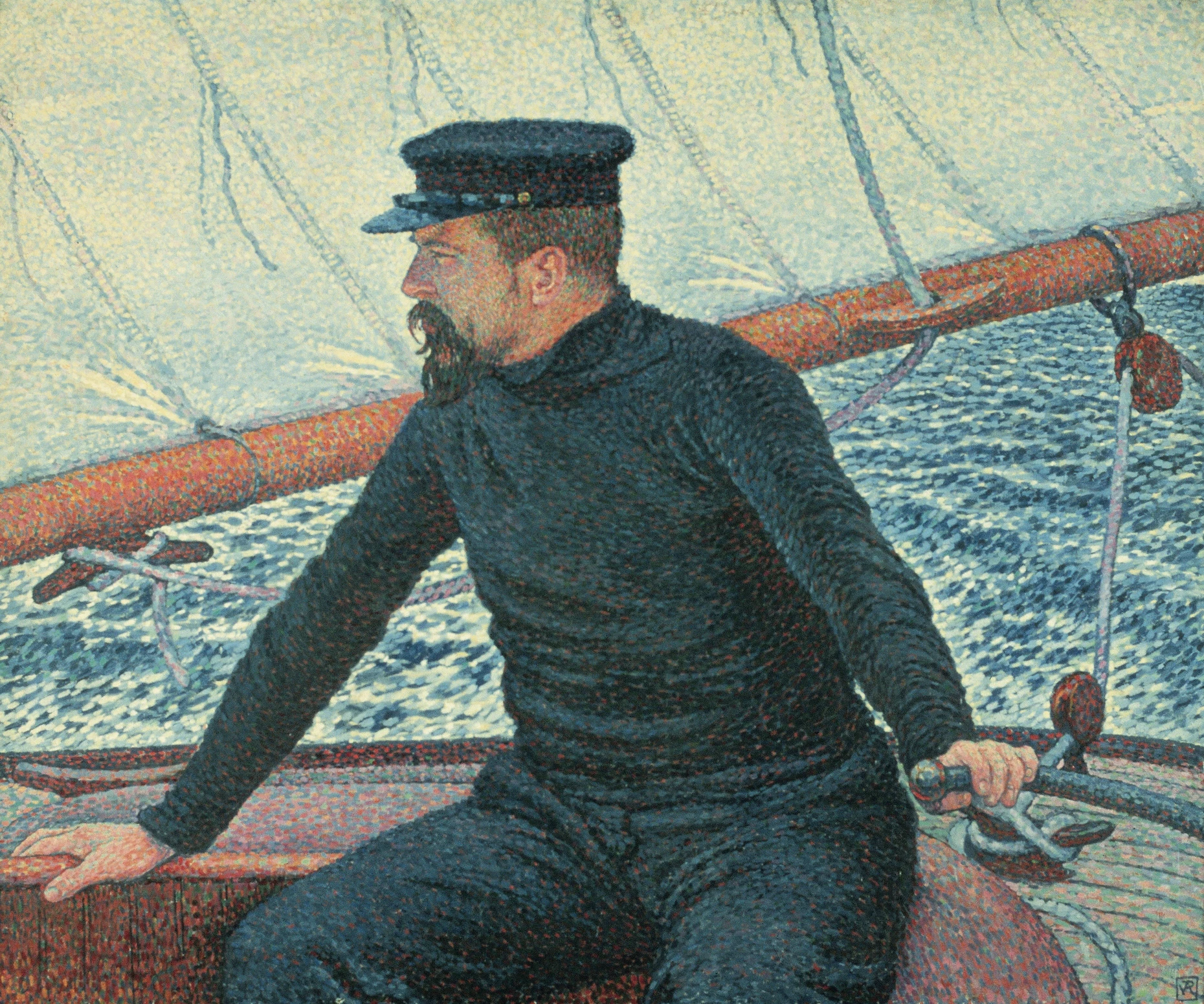 Kollegenporträt: Théo van Rysselberghes „Paul Signac am Steuer der Olympia“, 1896