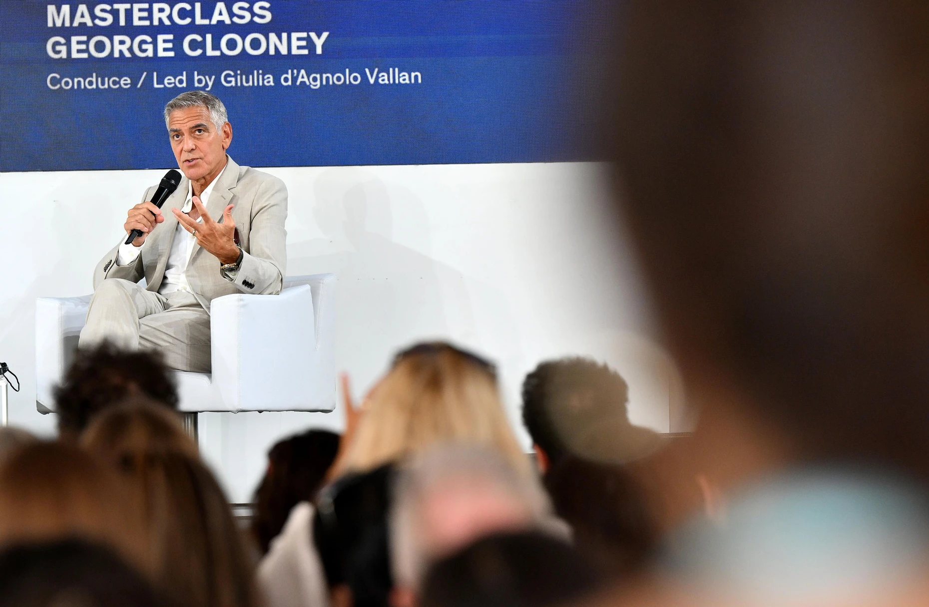 Erzählt von seinem Erfolg: George Clooney bei seiner Masterclass