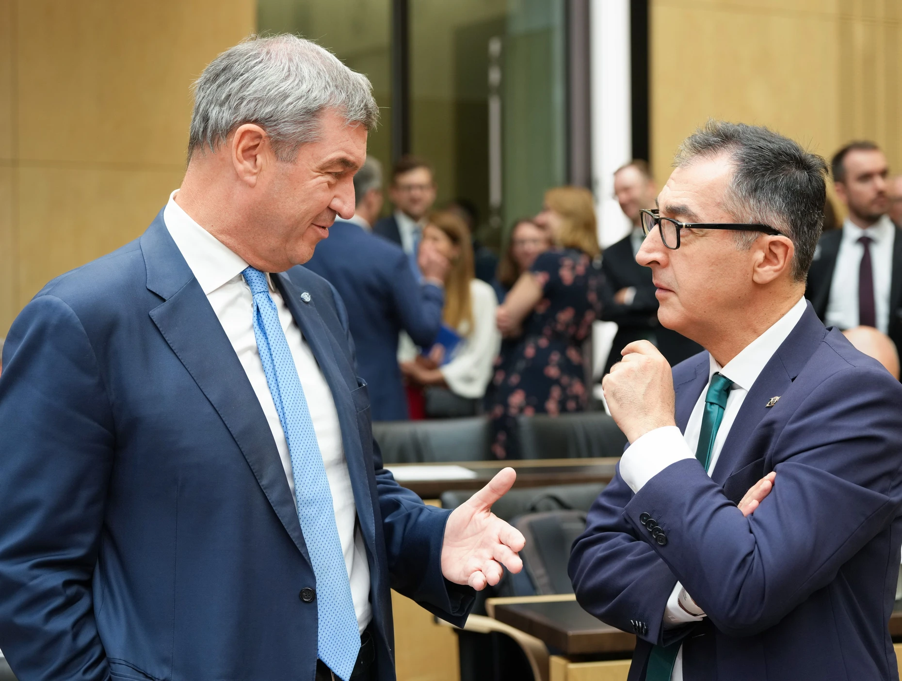 Markus Söder (CSU) und Cem Özdemir (Grüne) Anfang Juli im Bundesrat in Berlin
