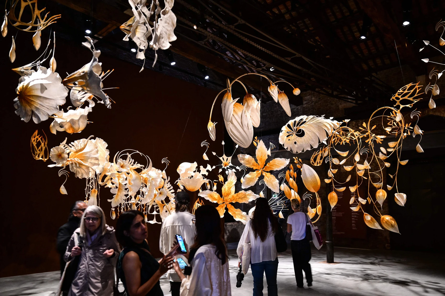 Installation im indischen Pavillon der laufenden Kunstbiennale in Venedig: „Under the same sky“ von Ranjani Shettar
