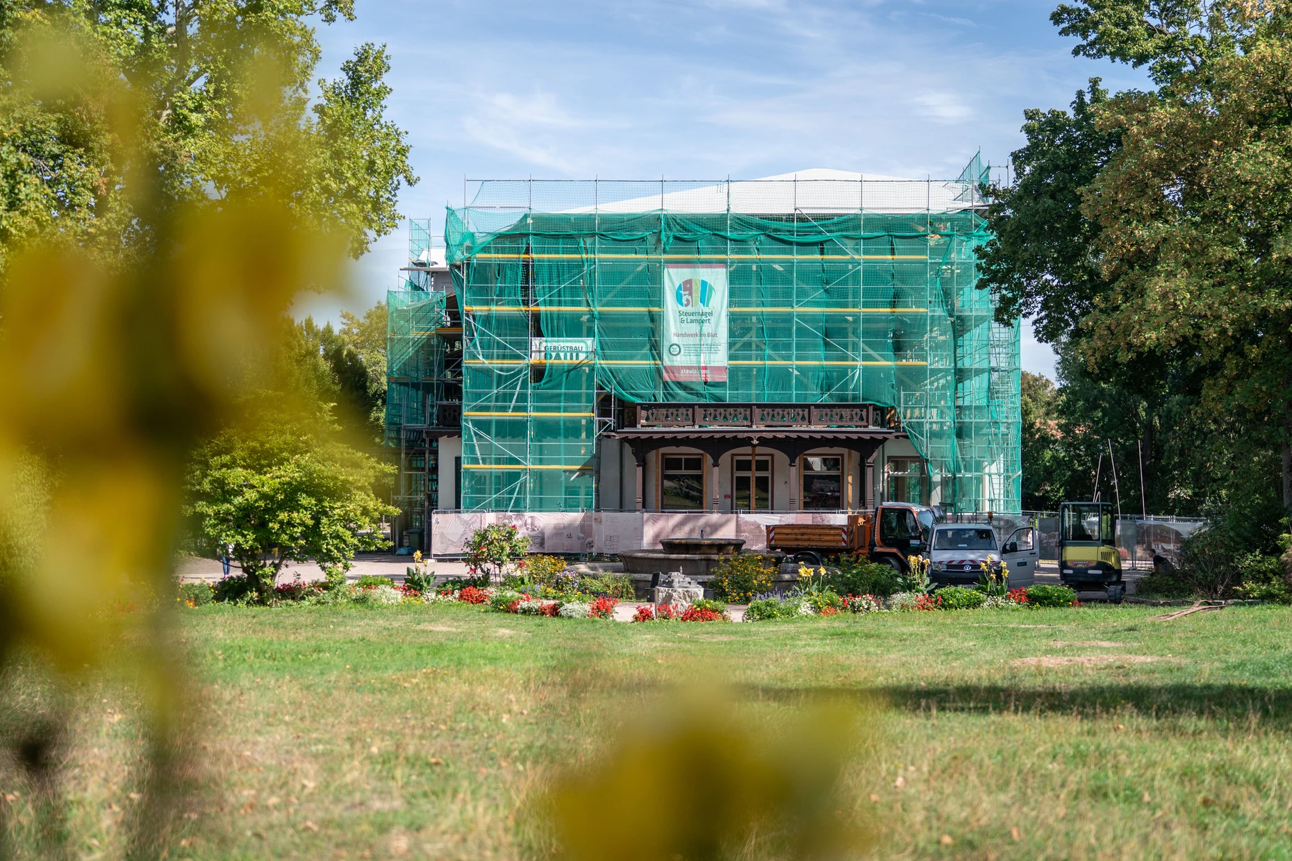 Bald wieder Gaststätte und Standesamt: Die Villa Borgnis ist das historische Kurhaus im Park.