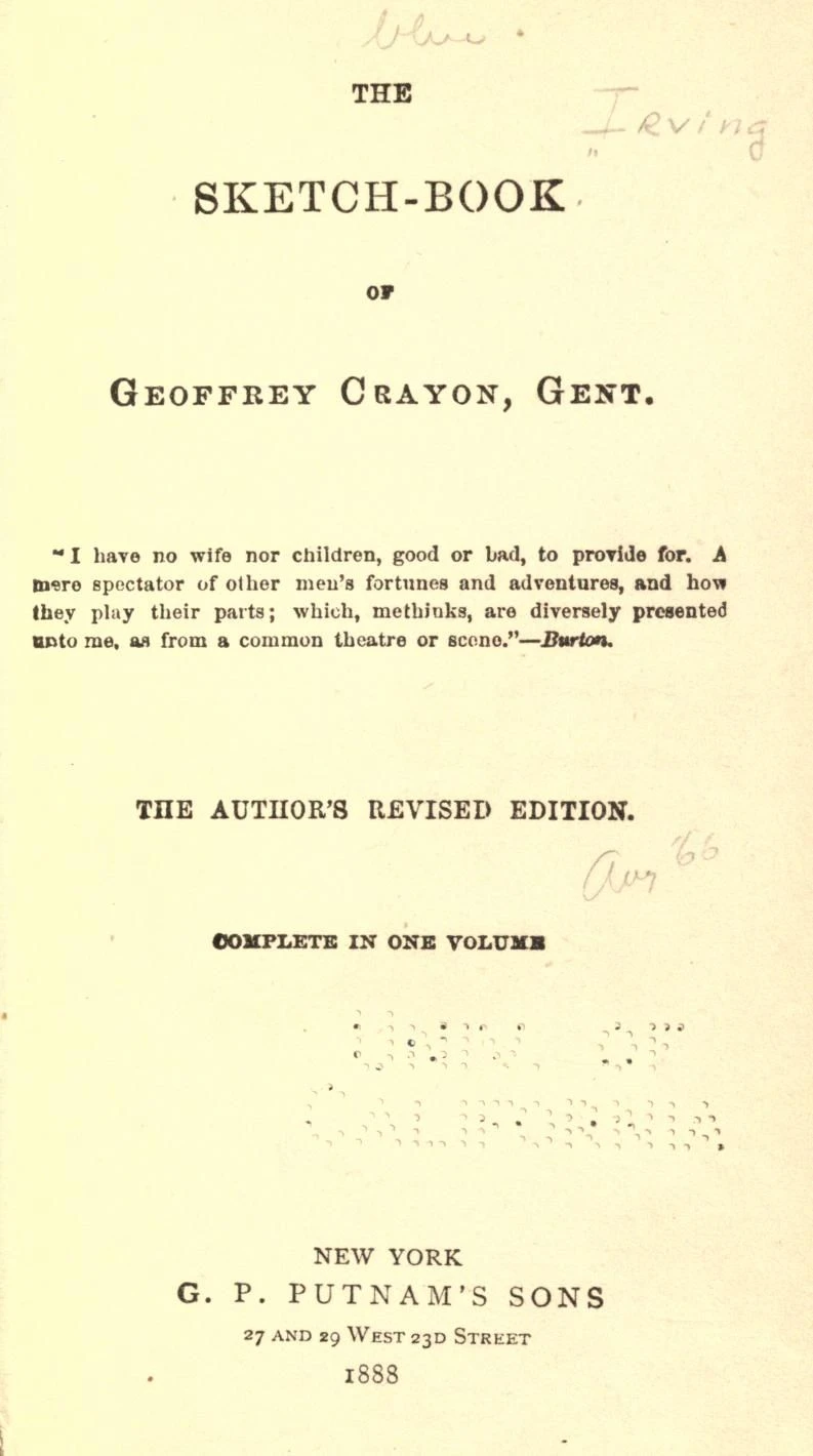 Η συλλογή του Washington Irving "Το σκίτσο"