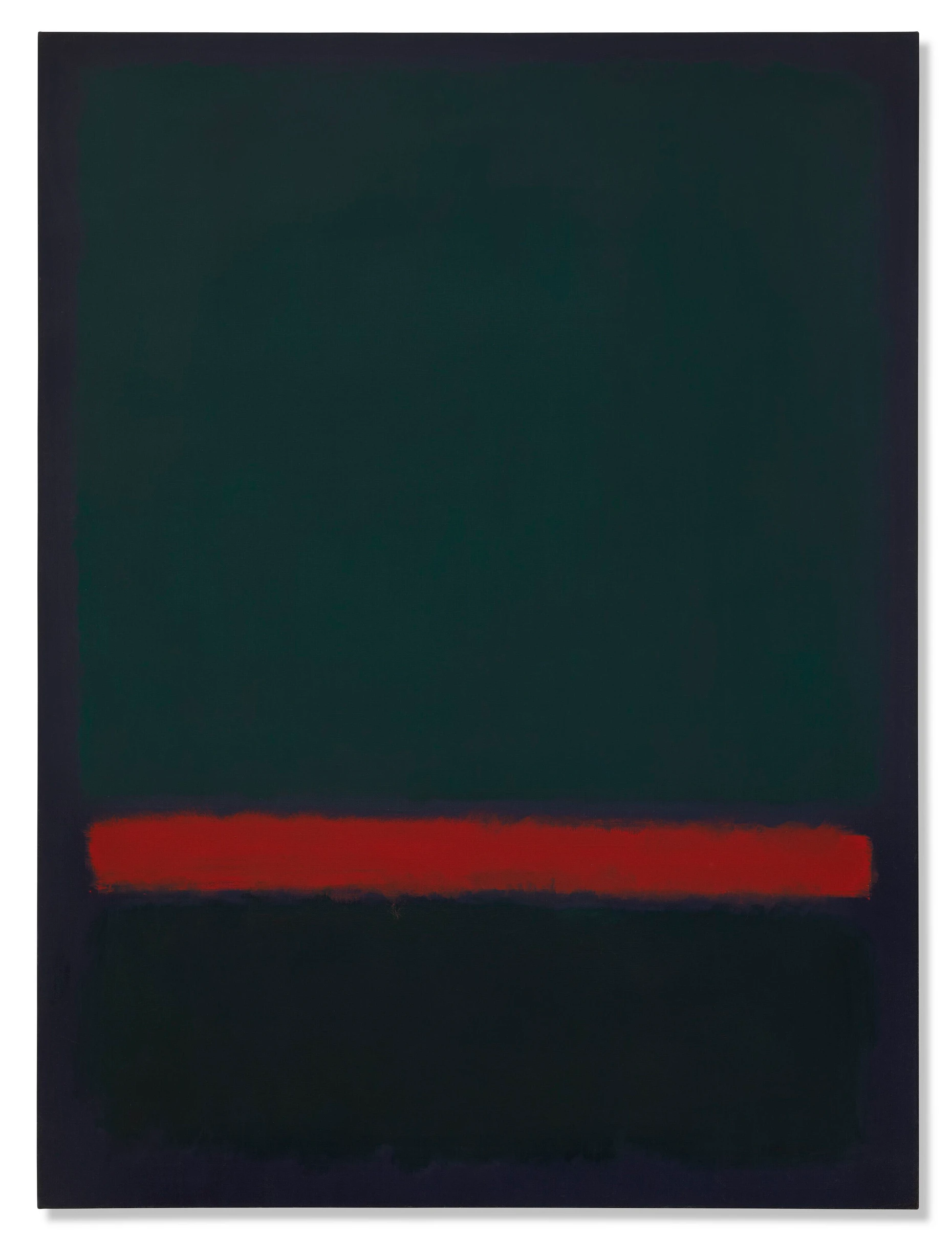 Bei Christie’s zum Rekordpreis von 98,4 Millionen Dollar brutto versteigert: Mark Rothko, „No. 15 (Two Greens and Red Stripe)“, 1964