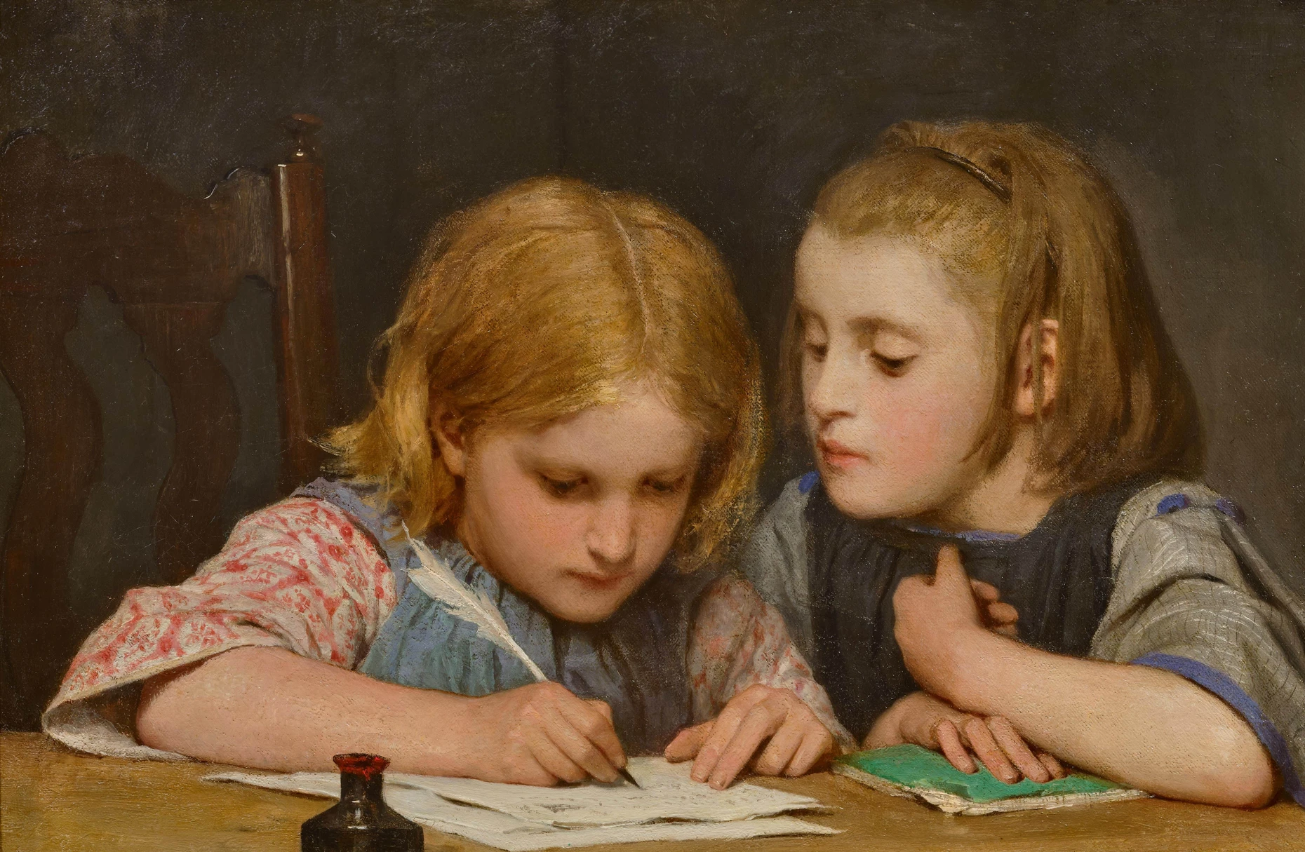 Bildungsauftrag: Albert Anker, „Schreibunterricht II“, 1865, Öl auf Leinwand, 51 mal 78 Zentimeter, Taxe 600.000 bis 900.000 Franken
