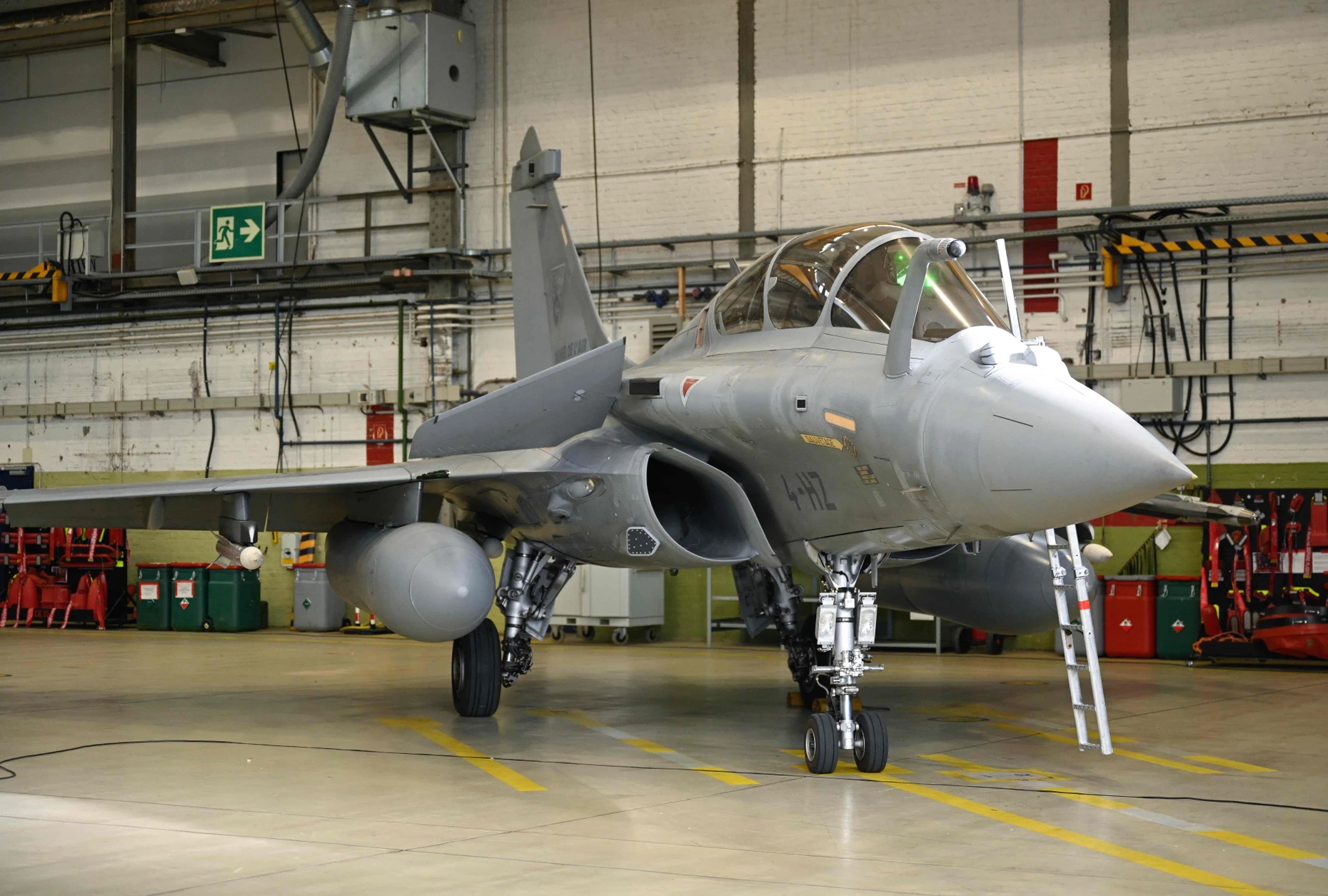 Ein Rafale-Kampfflugzeug am Freitag in Nörvenich
