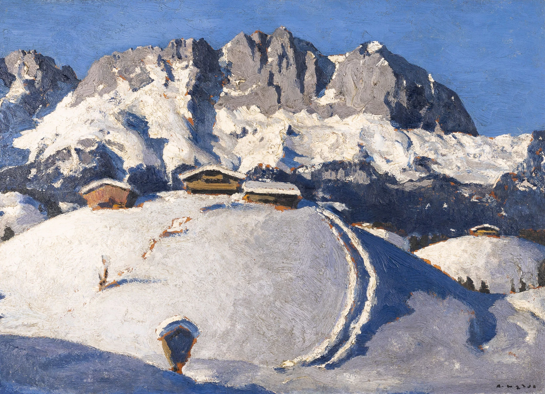  Alfons Walde, „„Wilder Kaiser, Büchlach“, um 1930
