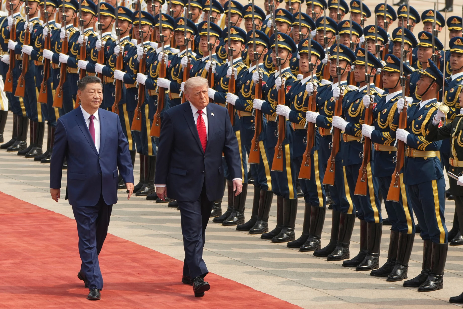 Donald Trump und Xi Jinping in der vergangenen Woche in Peking