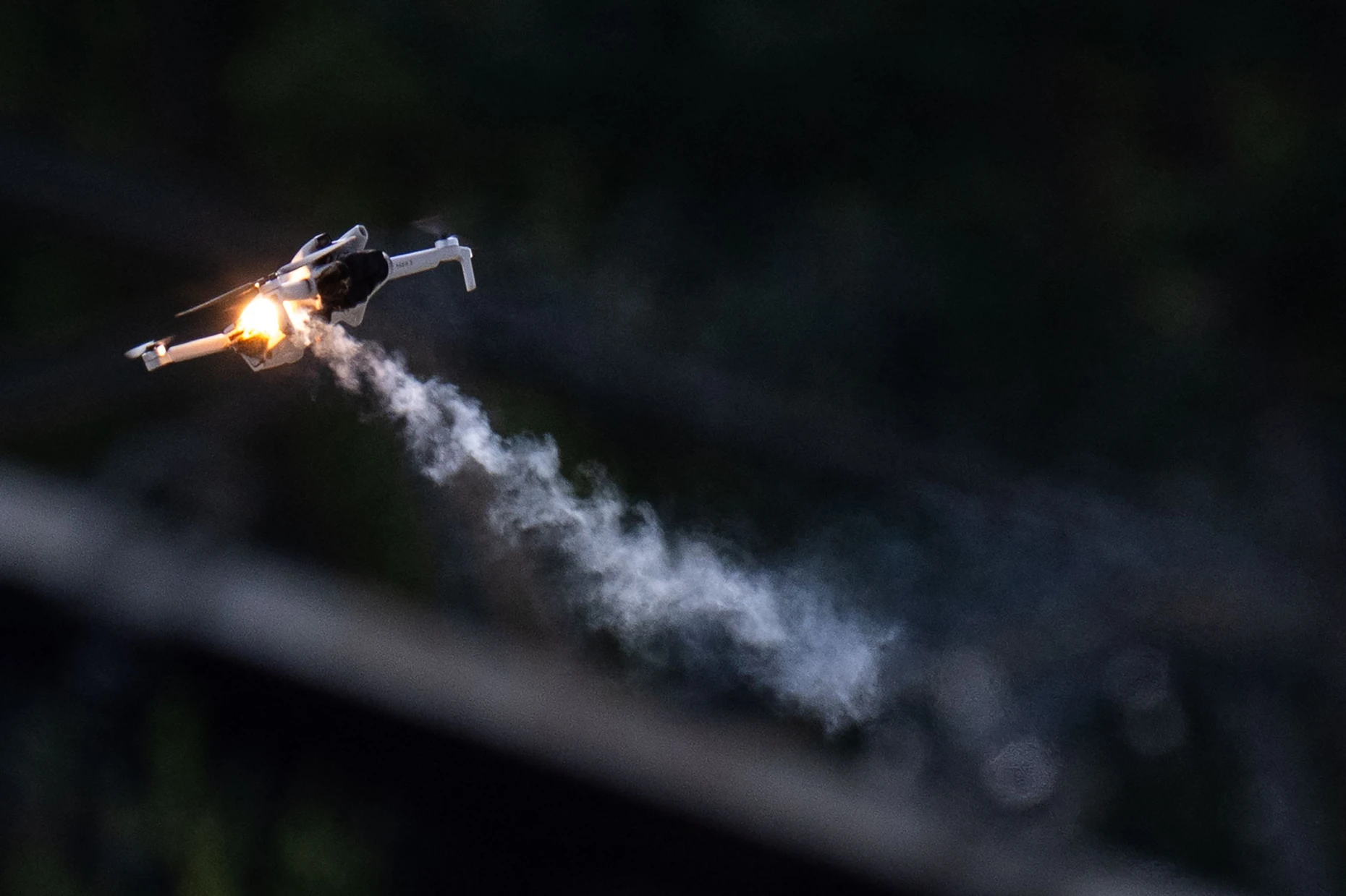 Abschuss einer Drohne mithilfe von Laserstrahlen