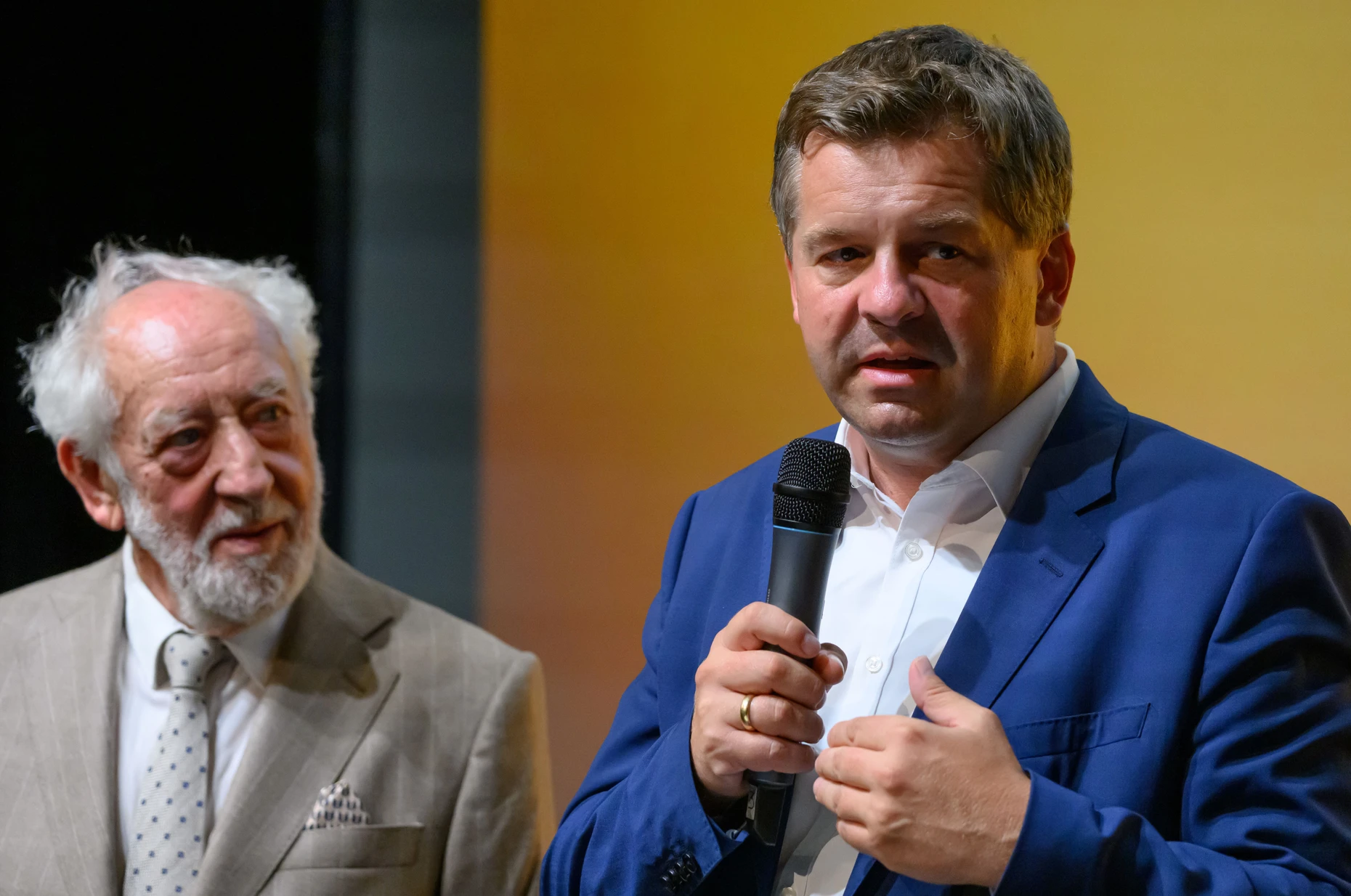 Prominente Unterstützung: Sven Schulze (CDU) trat zuletzt mit dem Schauspieler Dieter Hallervorden auf.