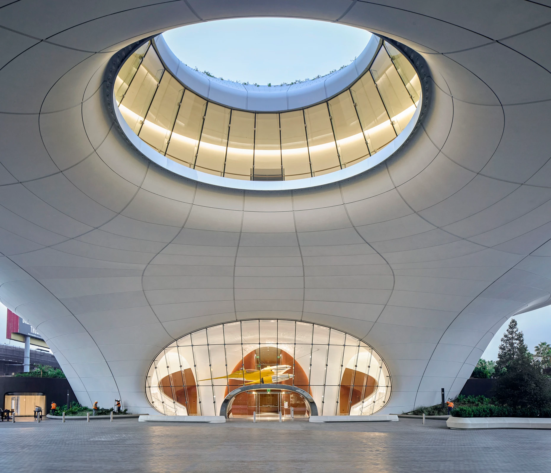 Futuristisches Pantheon, den Göttern intelligenten Erzählens gewidmet: der „Oculus“ des Lucas Museum