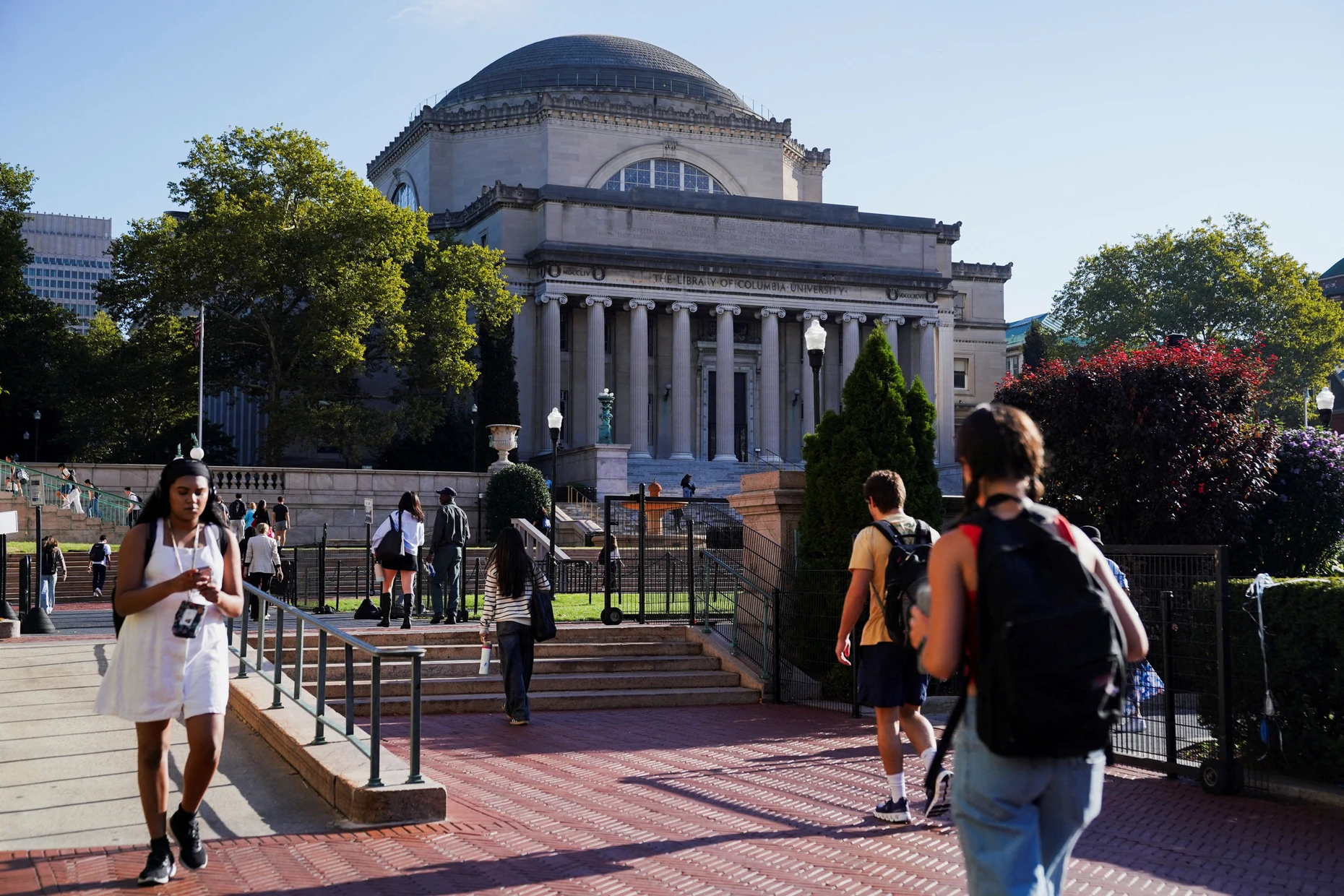 Studenten auf dem Campus der Columbia University in New York