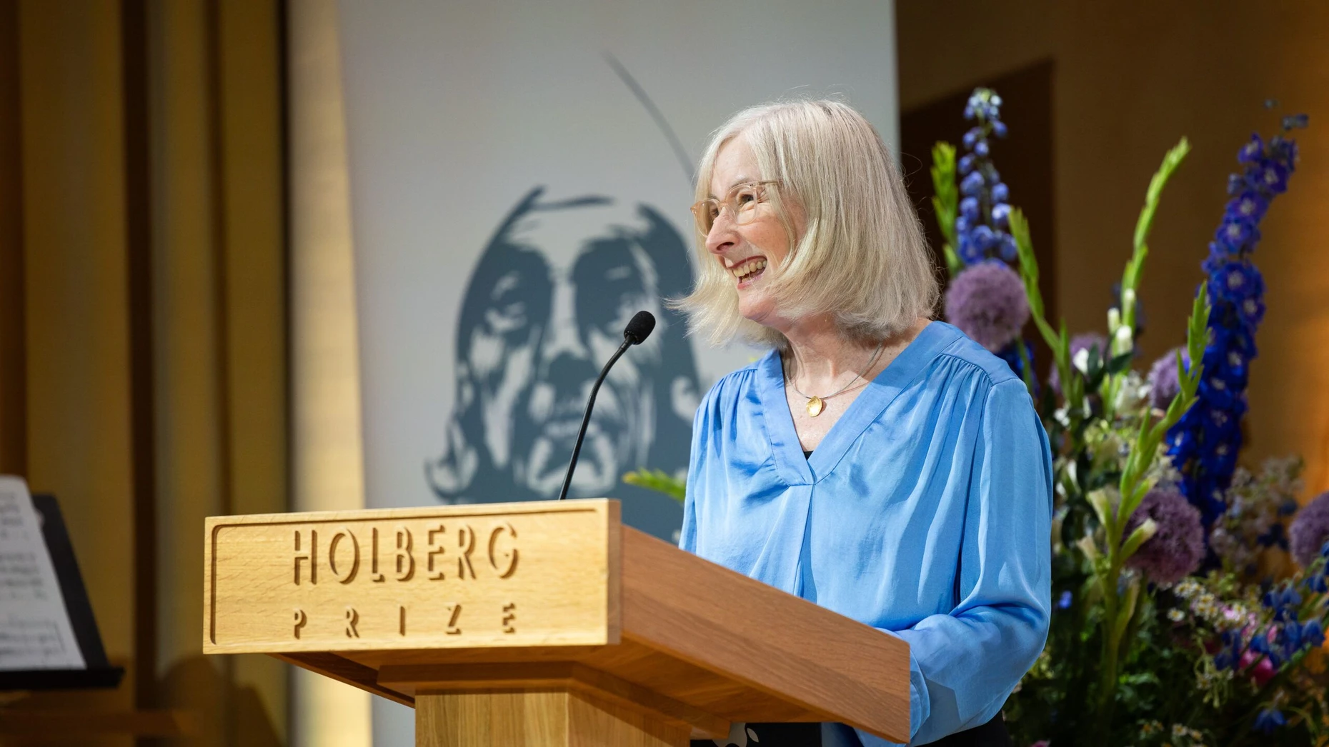 Lyndal Roper in Bergen, Norwegen, während ihrer Holberg Lecture