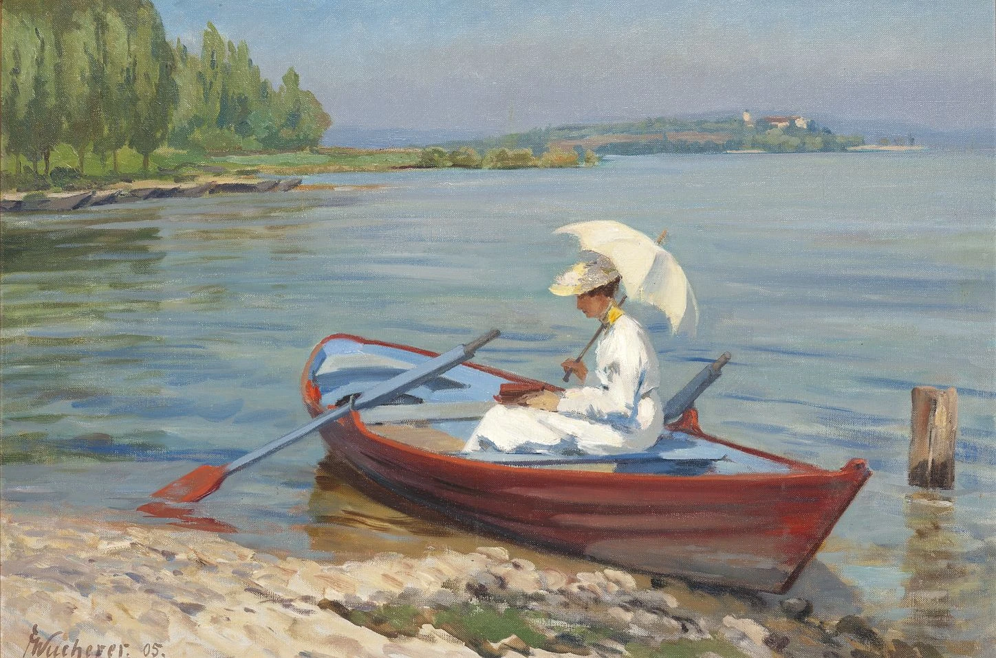 Fritz Wucherer (1873 – 1948), Am Bodensee, 1905, Öl auf Leinwand