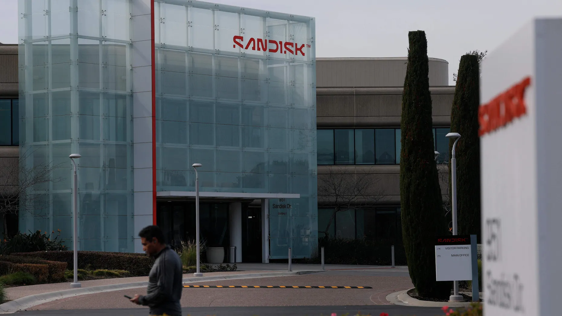 Die Zentrale von Sandisk in Milpitas, Kalifornien