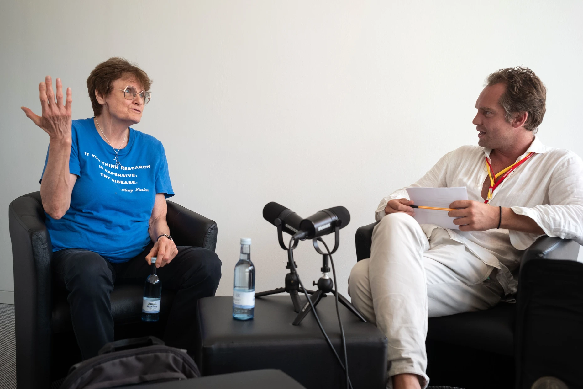 Interview von F.A.Z.-Redakteur Simon Strauss mit der Nobelpreisträgerin Katalin Karikó beim 75th Lindau Nobel Laureate Meeting, dem Nobelpreisträgertreffen in Lindau am Bodensee, in der Lindauer Inselhalle am 30.06.2026.