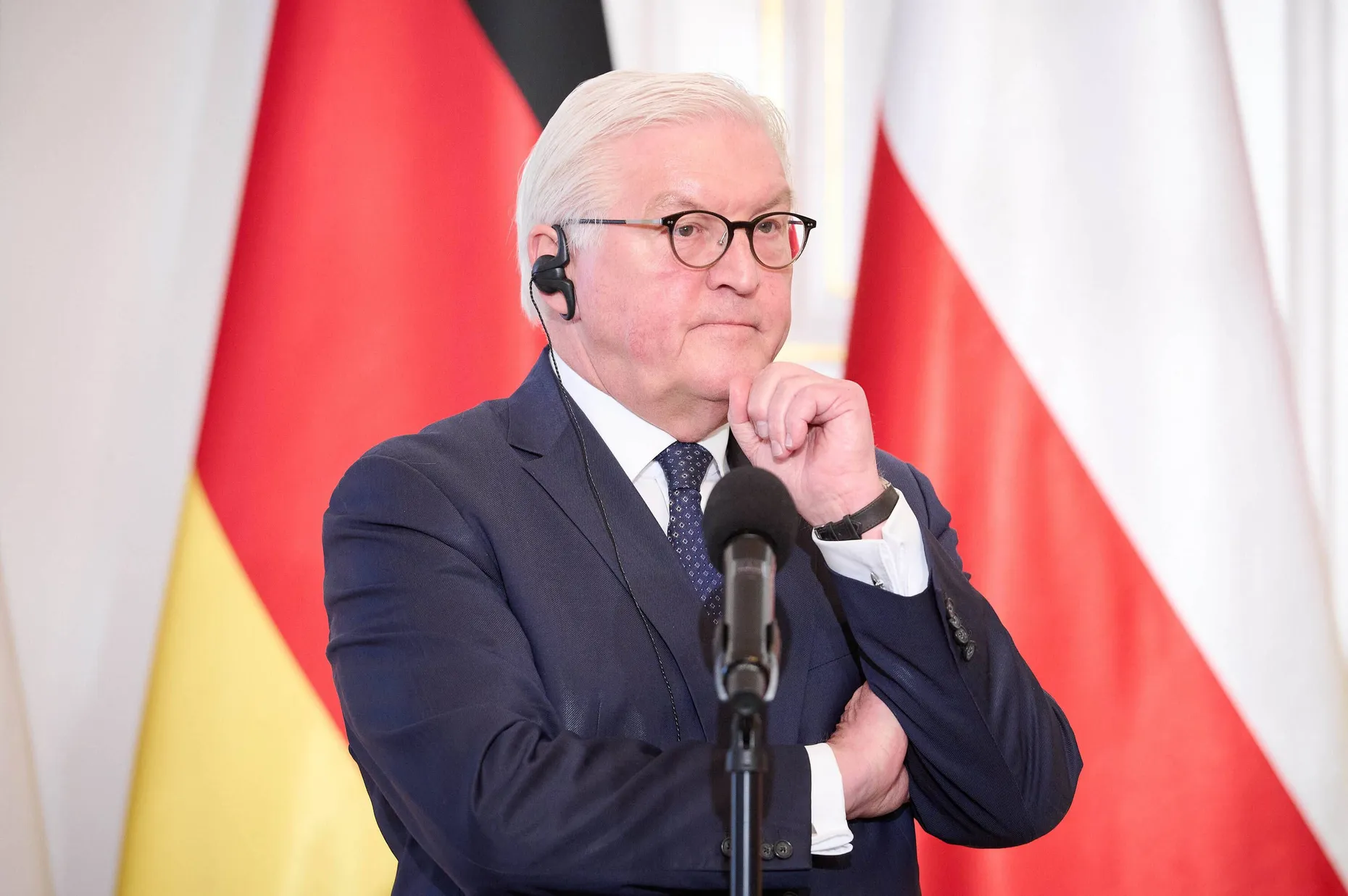 Frank-Walter Steinmeier bei seinem Besuch in Polen