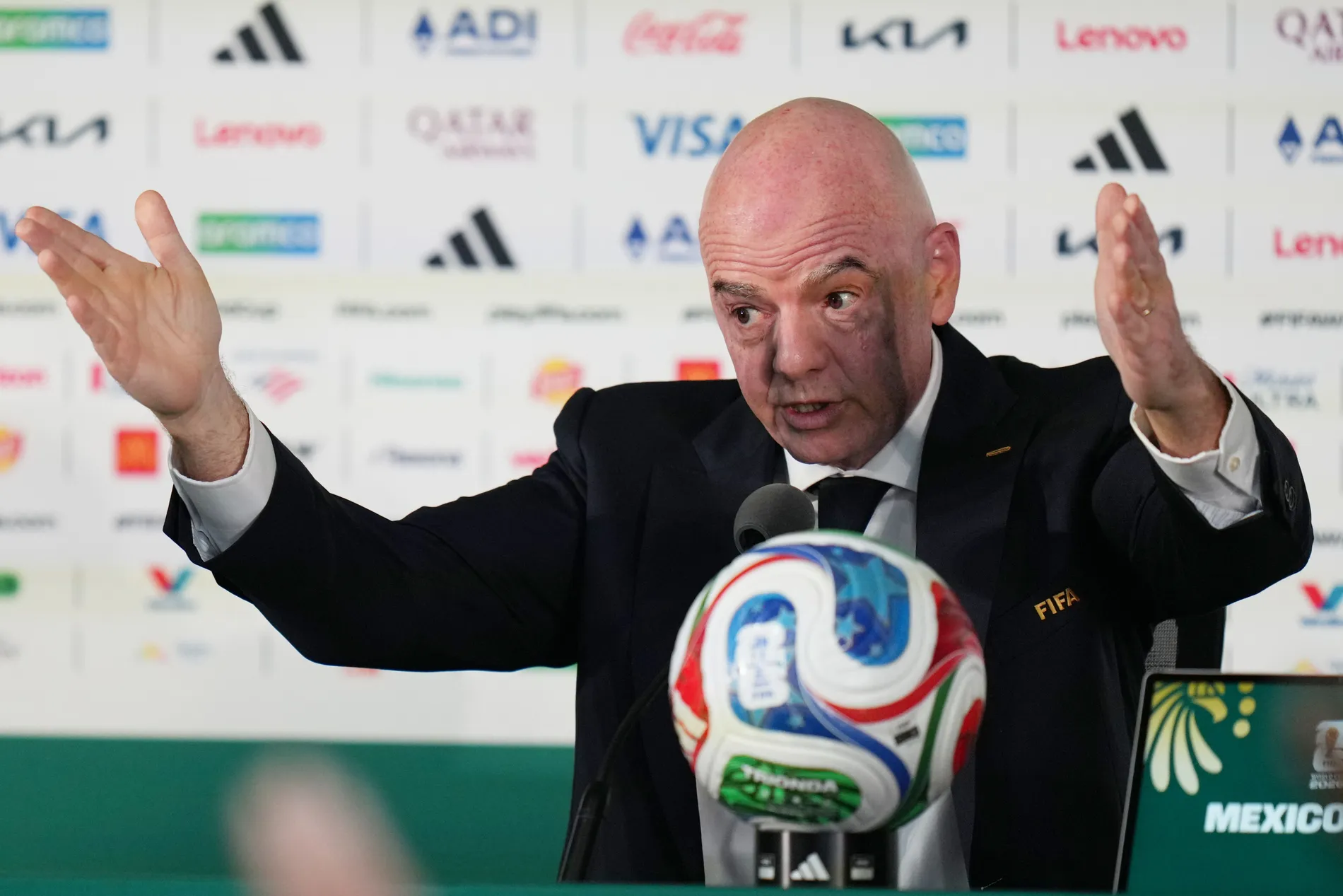 Infantino bei seiner Pressekonferenz in Mexiko-Stadt
