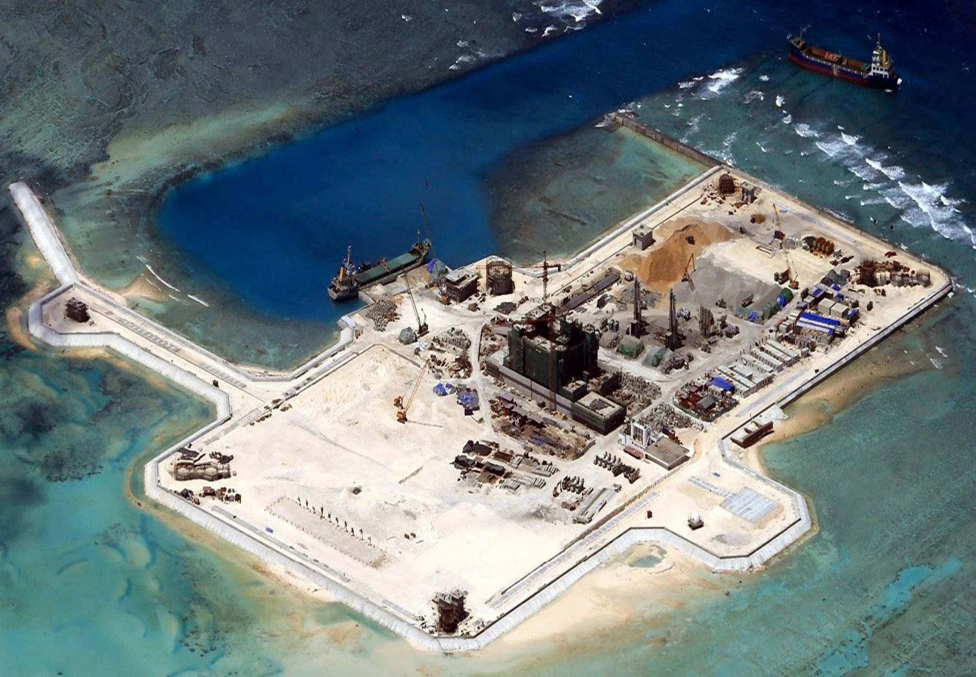 Chinas Inselbau sorgt fr Spannungen im sdchinesischen Meer | FAZ