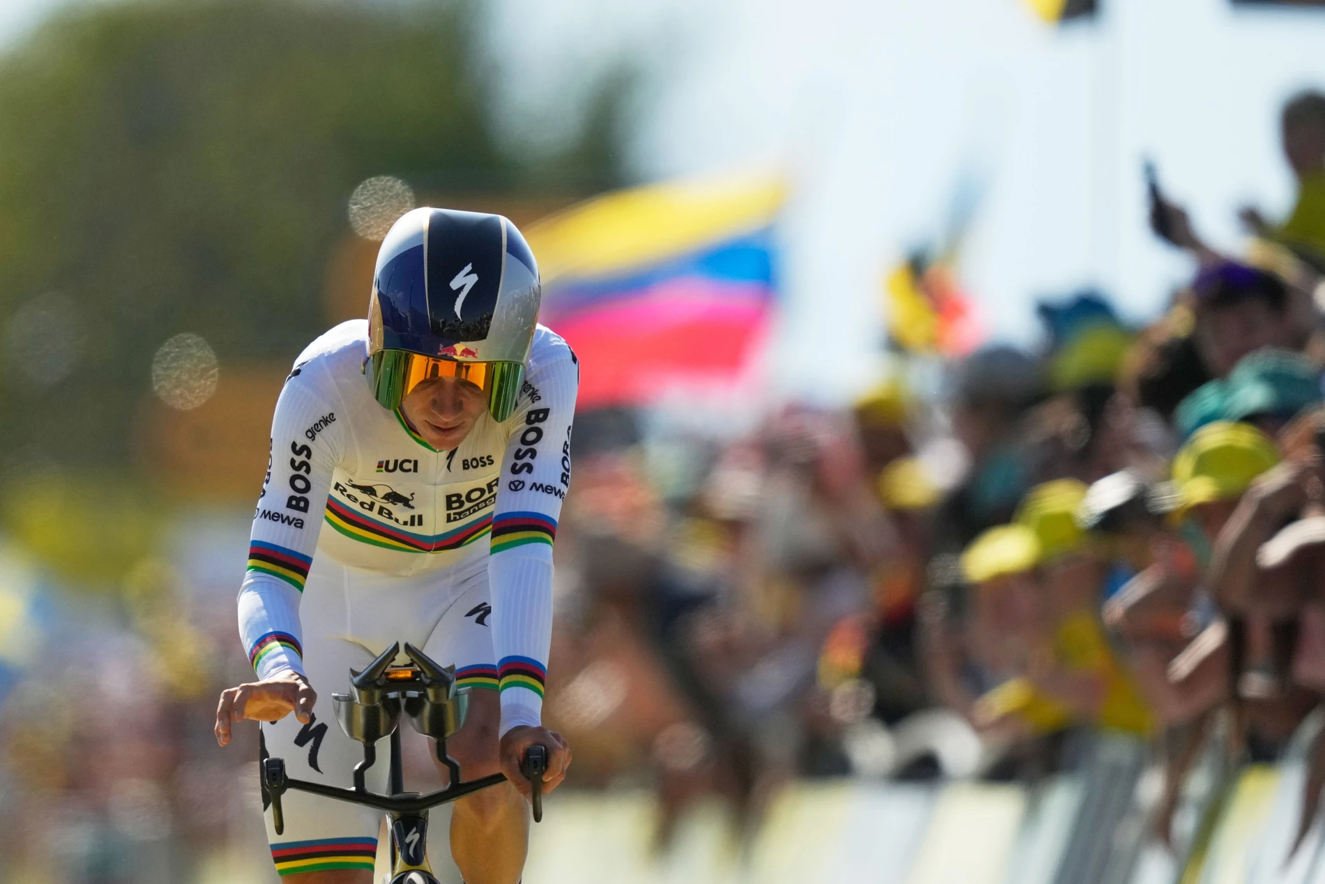 Remco Evenepoel bei der Tour de France ohne Florian Lipowitz