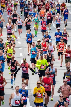 Massenphänomen Marathonlauf: vor dem Start aus Essen achten