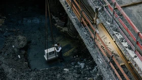 Baustelle in Frankfurt