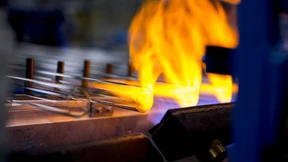 Volles Rohr bei 1500 Grad Celsius