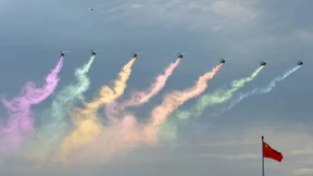 Blauer Himmel über Peking