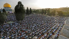 Palästinensische Muslime feiern das Ende des Ramadan