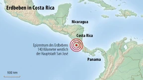 Schweres Erdbeben erschüttert Costa Rica