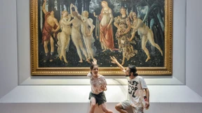 Klimaaktivisten kleben sich in den Uffizien fest