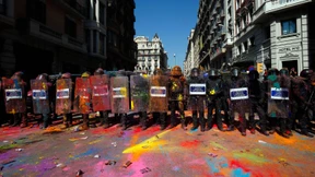 Bunter Protest in Barcelona