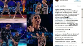 Frau des Kreml-Sprechers tanzt in KZ-Kostüm