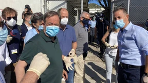 Laschet bricht Moria-Besuch aus Sicherheitsgründen ab