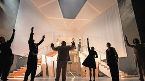 Tschechow auf der Treppe