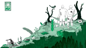 Giftgrüner Blick auf die Welt