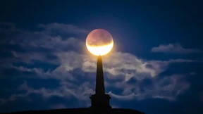 So sah die partielle Mondfinsternis aus