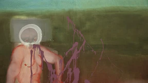 Missbrauch anklagendes Bild Miriam Cahns mit Farbe beworfen