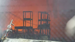 Lagerhalle bei Groß-Gerau zerstört