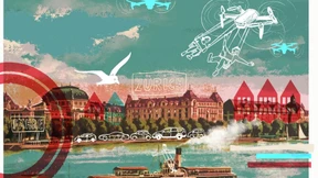 Große Drohne mit zwei Sitzen