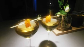 Riesling und Aprikose für den Hock Martini