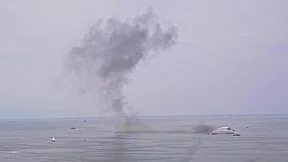 Marineboot brennt vor Ostseeküste